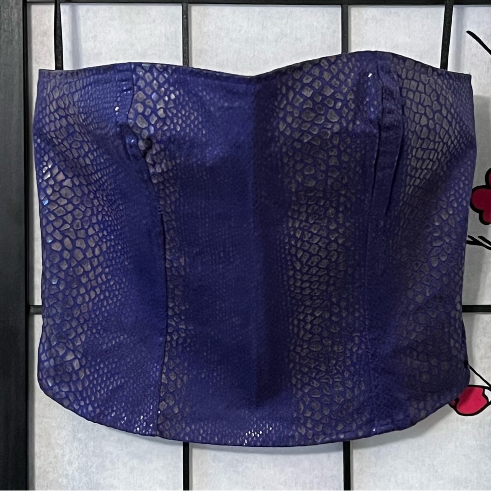 Purple Faux Snake Sleeveless Top
